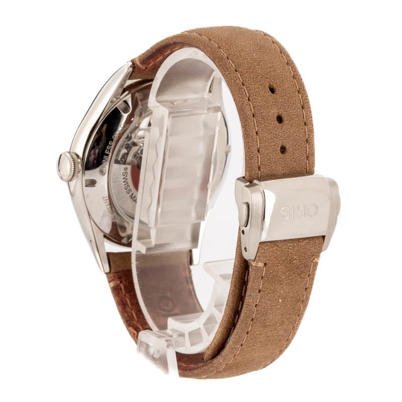 Oris Artelier Skeleton Steel on Light Brown Leather Strap