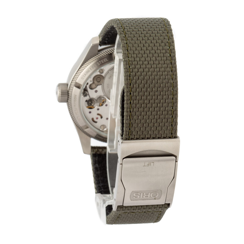 Oris Big Crown Pro Pilot Anthracite Dial Olive Textile Strap