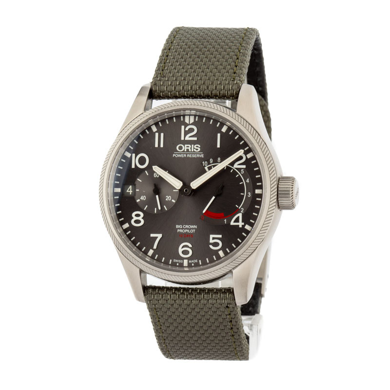 Oris Big Crown Pro Pilot Anthracite Dial Olive Textile Strap