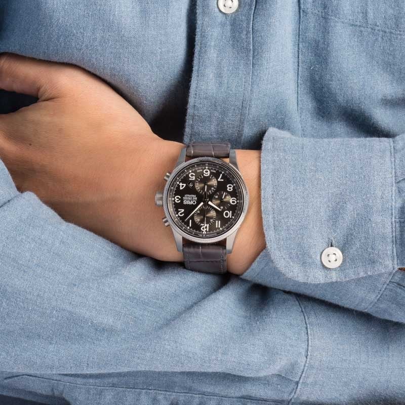 Oris Big Crown ProPilot Chronograph Stainless Steel on Leather Strap