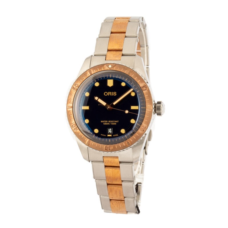 Oris Divers Steel & Bronze Blue Dial