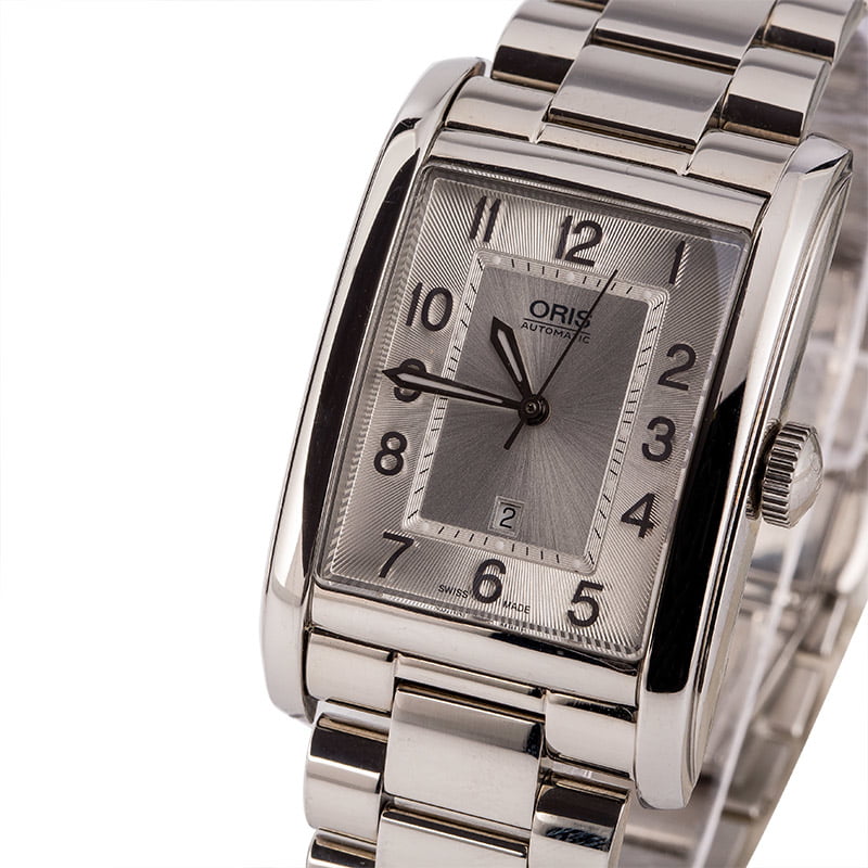 Oris Rectangular Ladies Stainless Automatic Watch 01 561 7692 4061