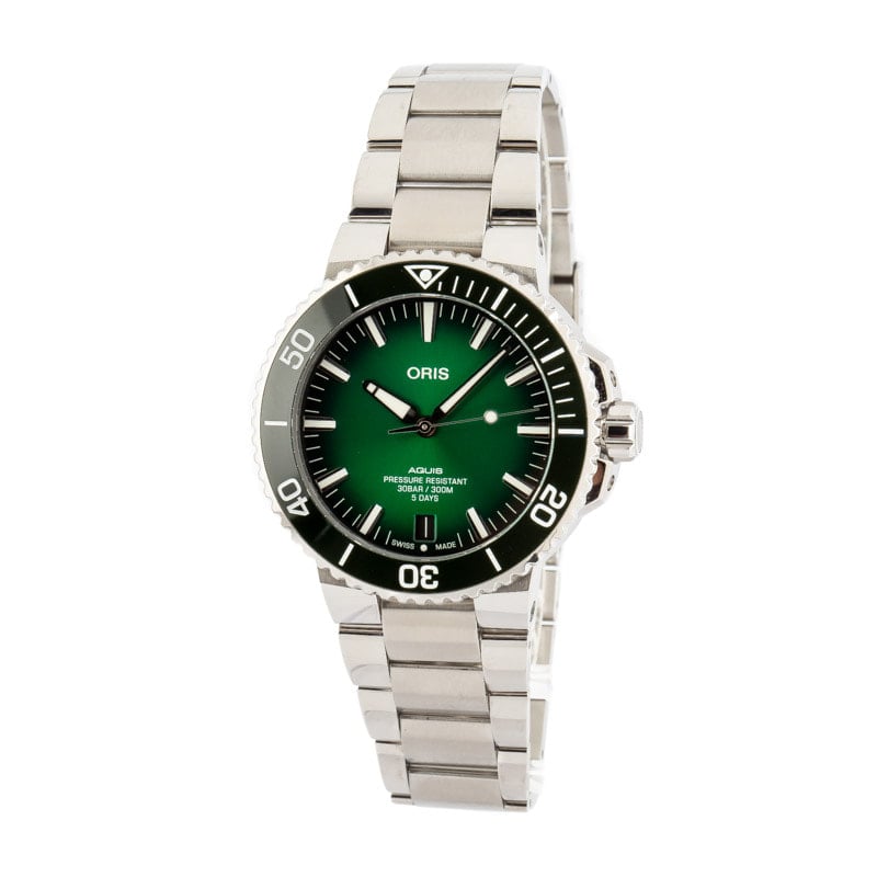 Oris Aquis Date Green Index Dial