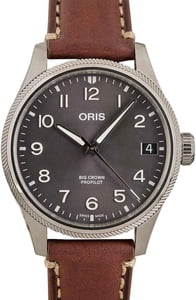 Oris Big Crown ProPilot Big Date Grey Dial & Leather Strap