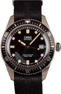 Mens Oris Divers Sixty-Five Black Dial & NATO Strap