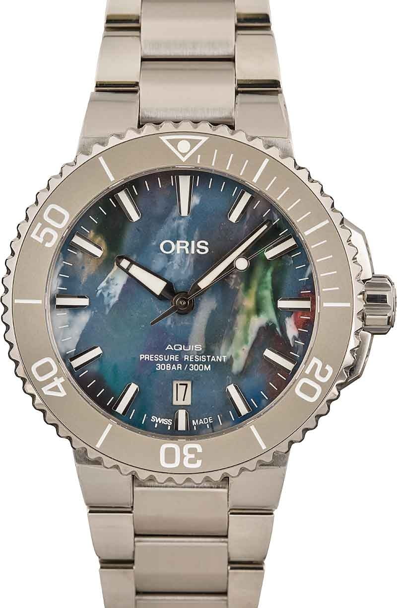 Buy Oris Aquis 01 733 7766 4150 Set Bob s Watches Sku 01 733