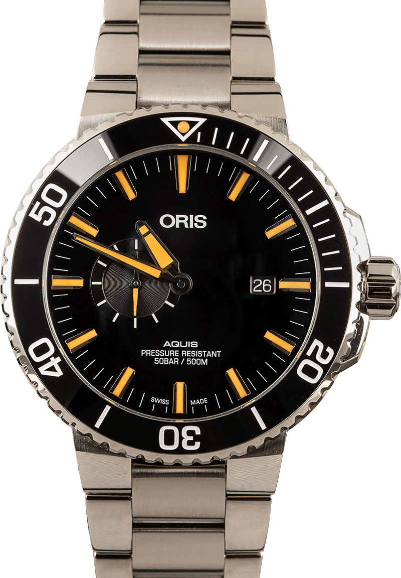 Oris Aquis Small Second, Date Black Dial