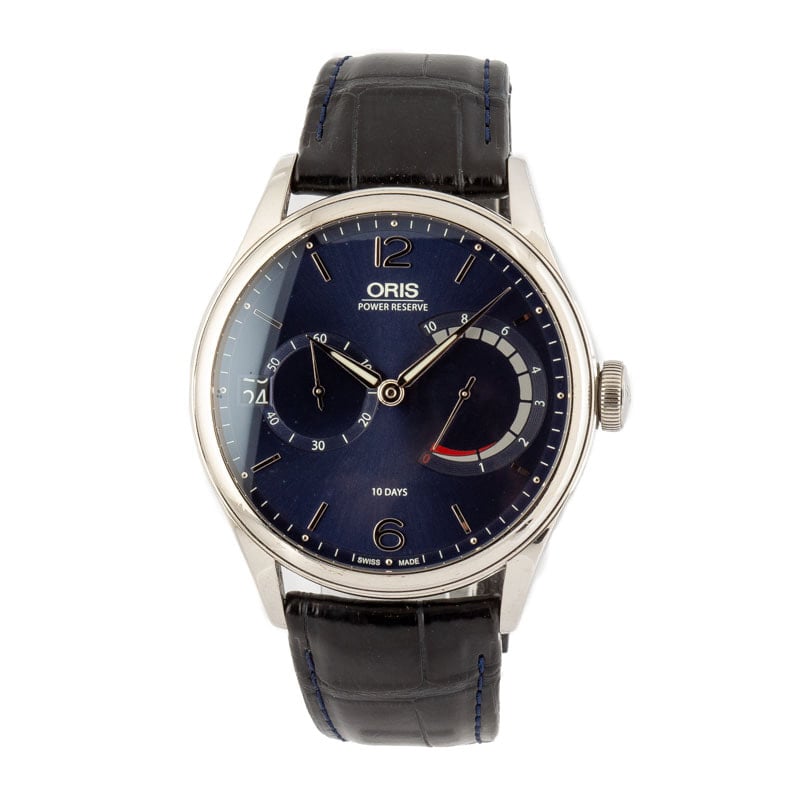 Oris Artelier Calibre 111 Blue Dial & Leather Strap