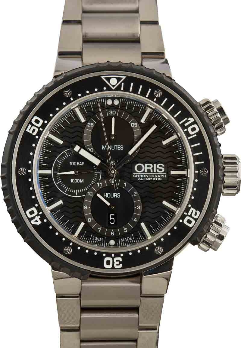 Oris ProDiver Titanium Chronograph Black Dial