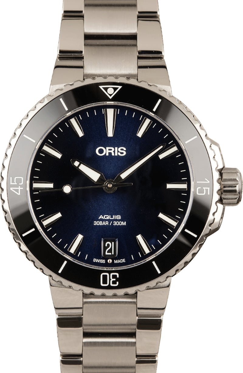 Buy Used Oris Aquis 01 733 7731 4135 07 8 18 05P Bob s Watches Sku 7731 4135