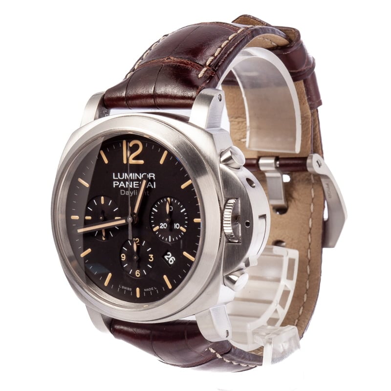 Mens Panerai Luminor Chrono Daylight Stainless Steel