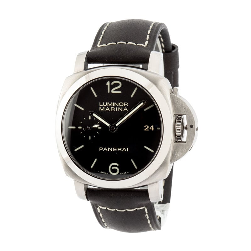 Pre-owned Panerai Luminor Marina Black Dial