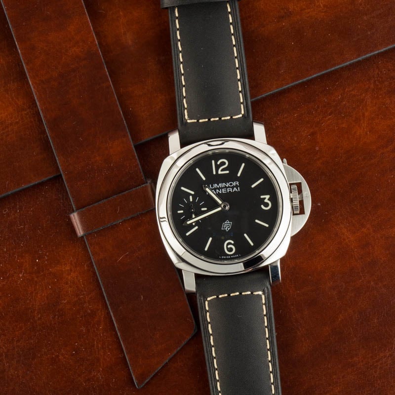 Panerai Luminor Logo PAM01084 Black Arabic Dial