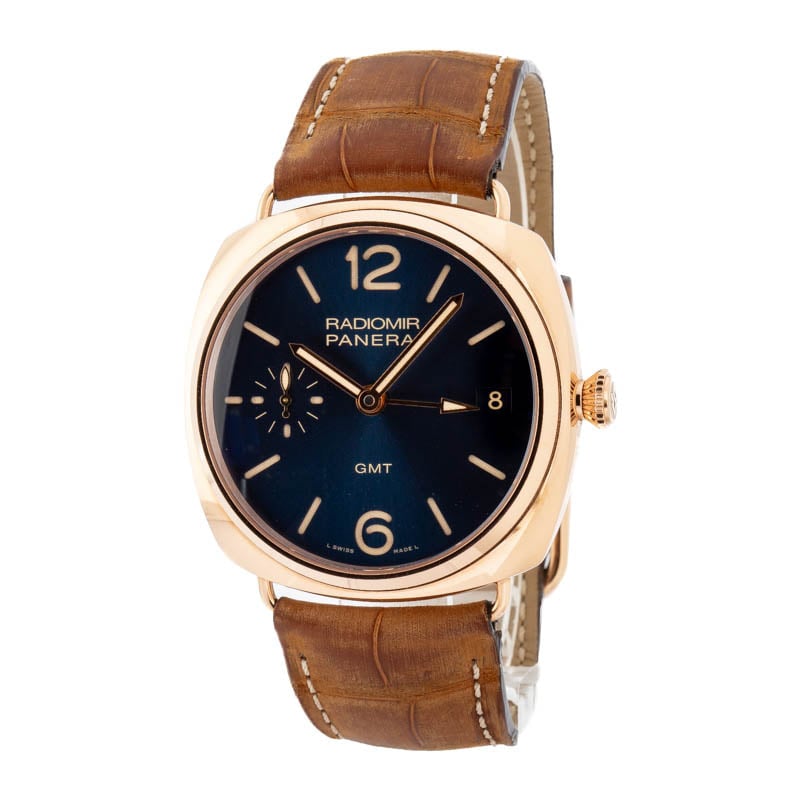 Panerai Radiomir 3 Days GMT Oro Rosso Blue Dial