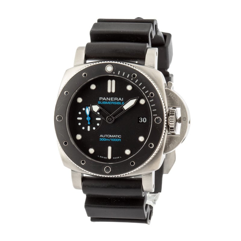 Panerai Submersible Steel on Rubber Strap