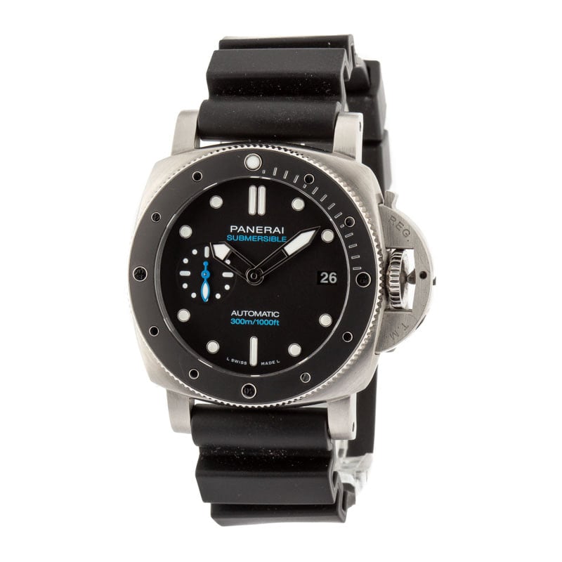 Panerai Submersible Stainless Steel on Rubber Strap