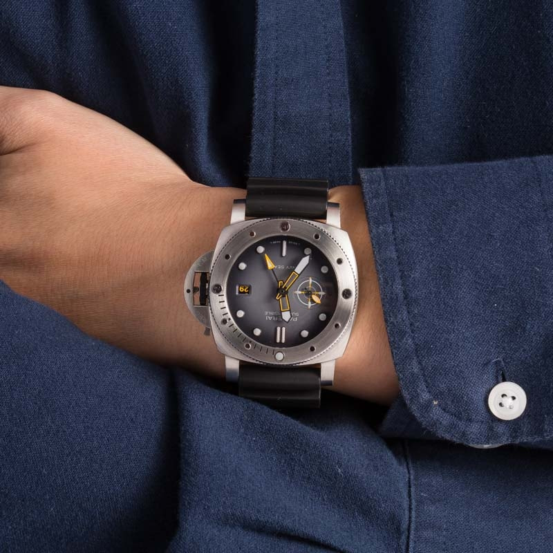 Panerai Submersible GMT Navy Seals Stainless Steel