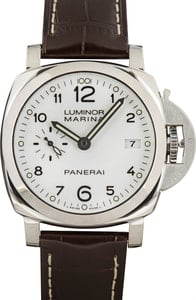 Pre-owned Panerai Luminor Marina White Dial