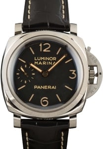 Pre-owned Panerai Luminor Marina Black Arabic Dial