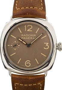 Panerai Radiomir Officine Stainless Steel on Leather Strap