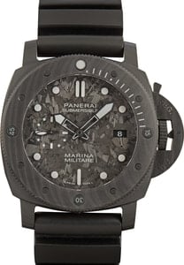 Pre-owned Panerai Submersible Marina Militare Carbotech