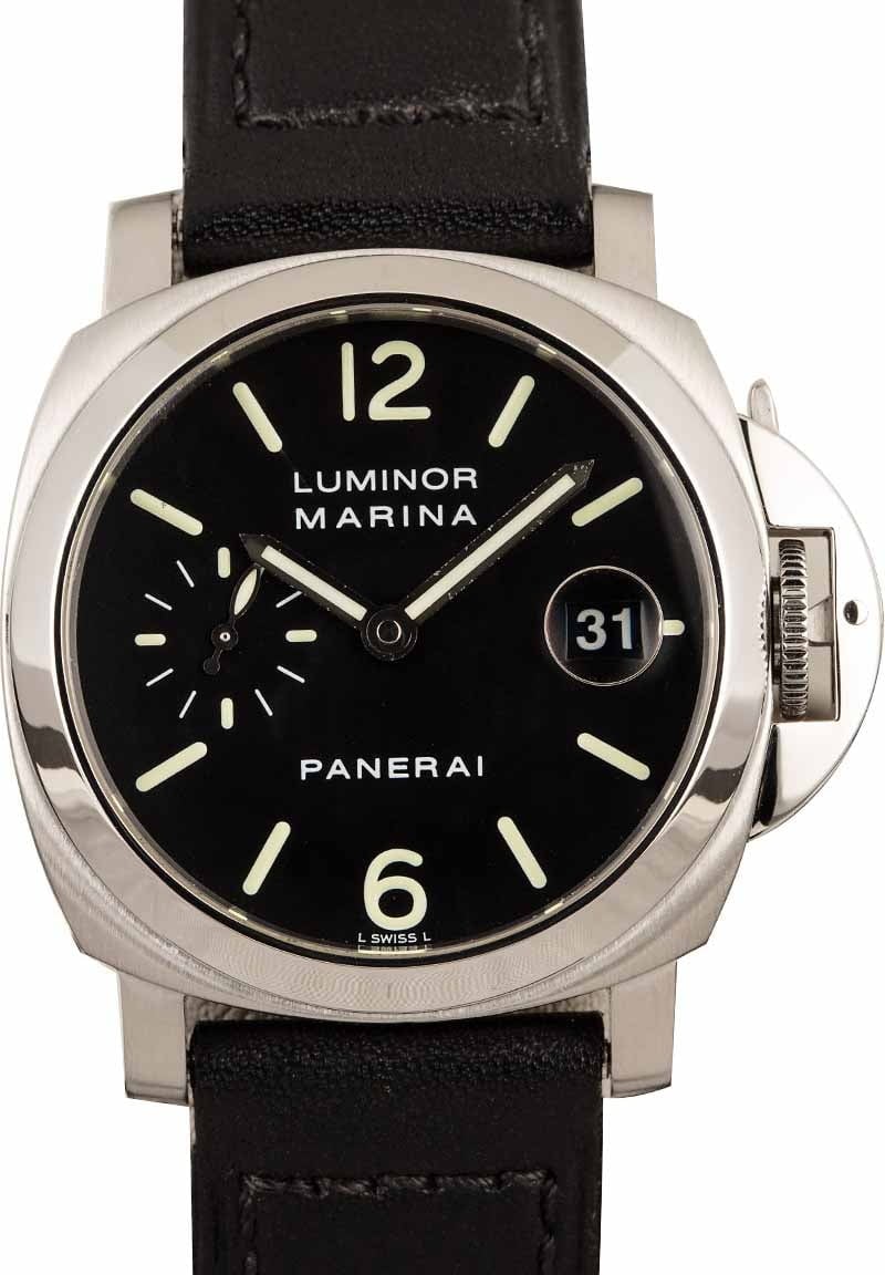 Buy Used Panerai Luminor Marina PAM048 Bob s Watches Sku 131162