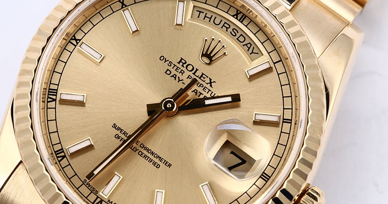 Rolex President 118238 Champagne Dial