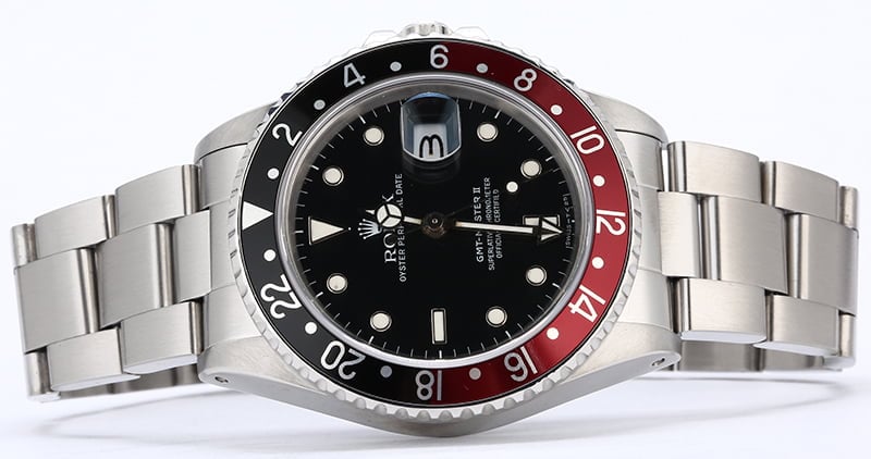 Certified Rolex GMT-Master II Ref 16760 Fat Lady Coke