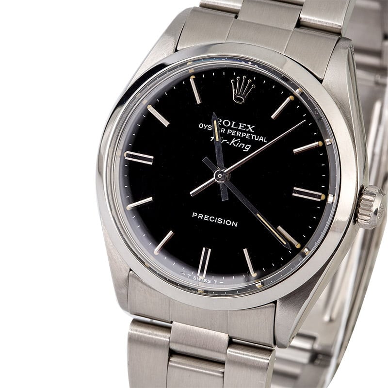 Rolex Air-King 5500 Black Dial with Steel Oyster