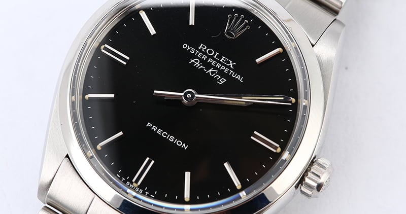 Rolex Air-King 5500 Black Dial with Steel Oyster