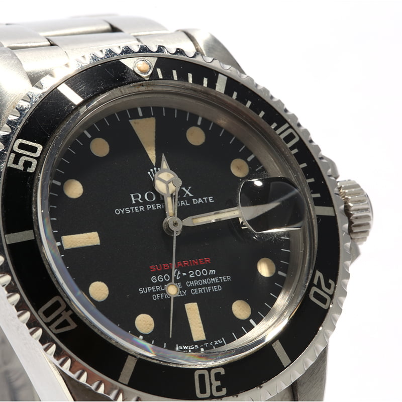 Vintage Rolex Red Submariner 1680 Circa 1971