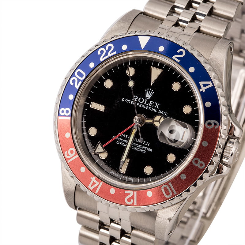 PreOwned Rolex GMT-Master 16700 'Pepsi' with Steel Jubilee Band