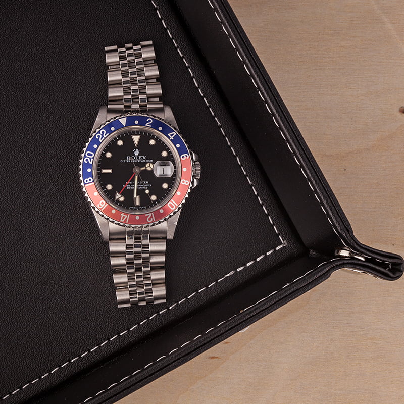 PreOwned Rolex GMT-Master 16700 'Pepsi' with Steel Jubilee Band