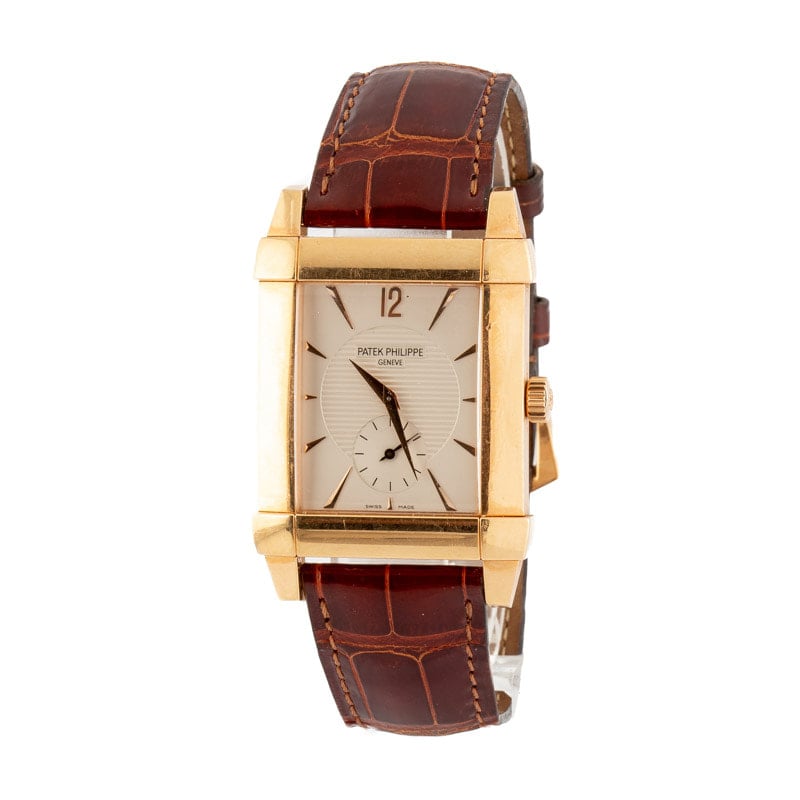 Patek Philippe Gondolo 18k Yellow Gold on Leather Strap