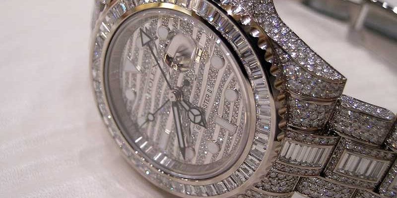Diamond Rolex Watch - GMT Ice
