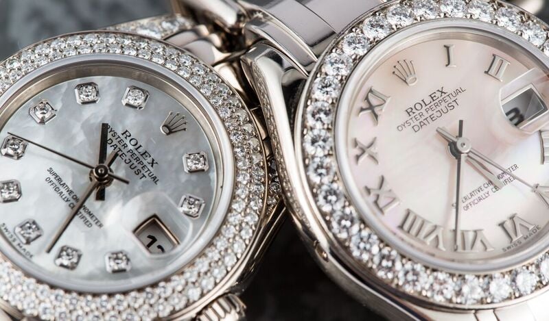 Diamond Rolex Pearlmaster Watches Mother of Pearl Dials