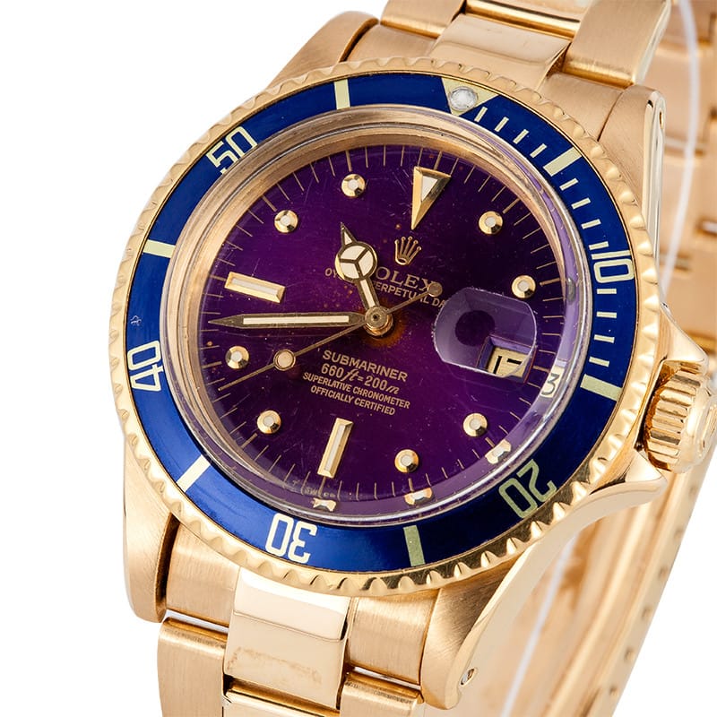 purple rolex watch