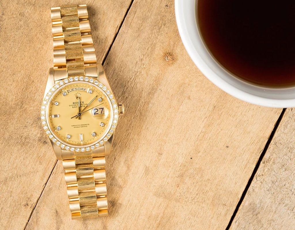 Rolex Day-Date President ref. 18078 with bark accents