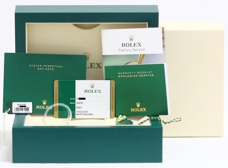 rolex box and papers for sale