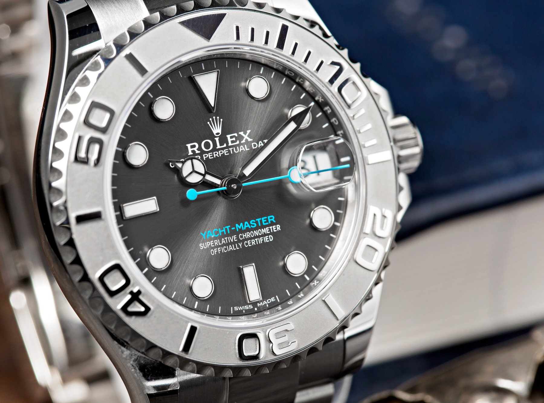 The Yacht-Master 37 has a very interesting dial.
