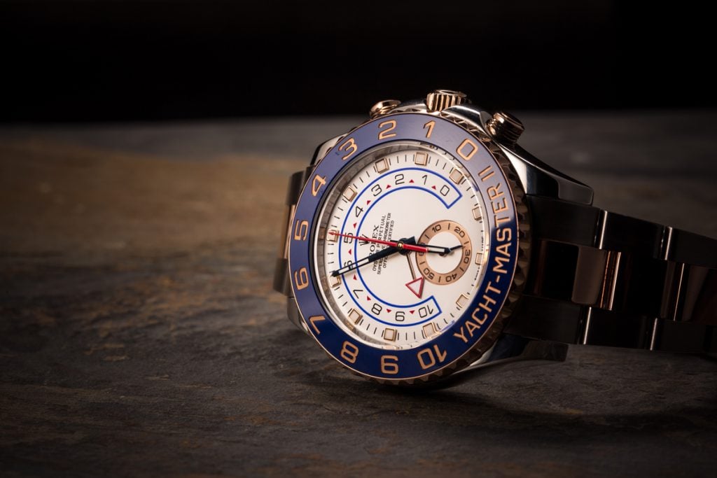The rolex yacht-master features a Ring Command
