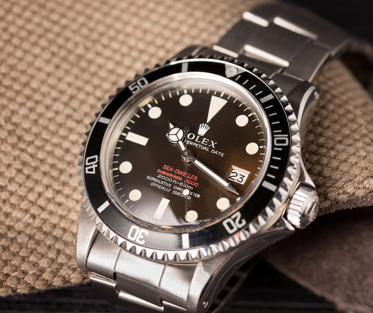 rolex double red sea dweller prices