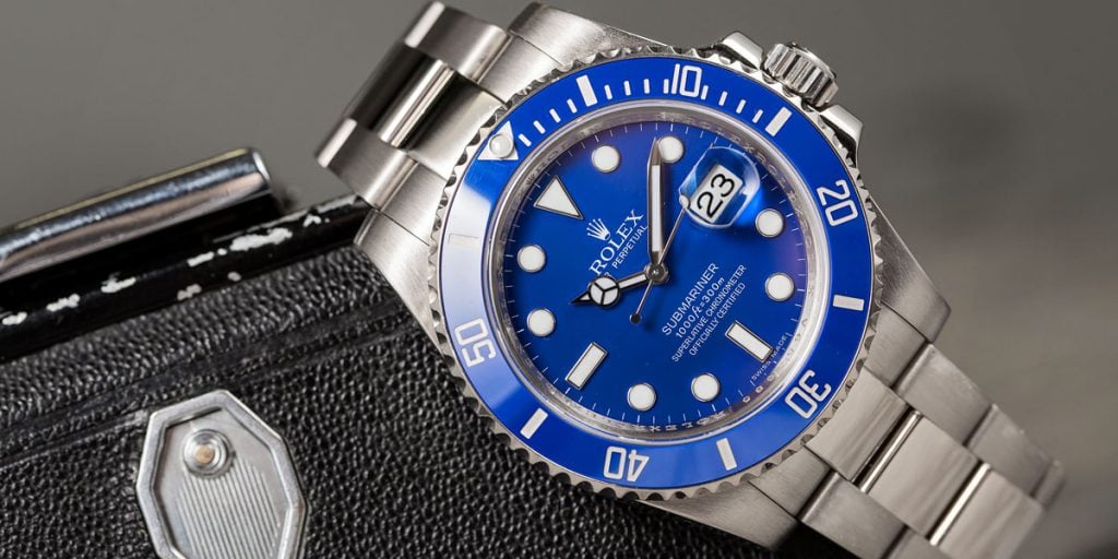 Rolex Smurf - The Stylish Blue Submariner 116619 - Bob's Watches