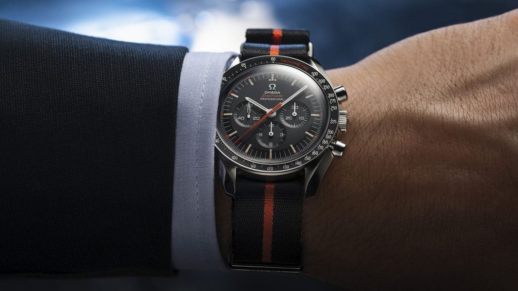 The limited edition Speedmaster will set you back $7,100 if you can make it through the waitlst