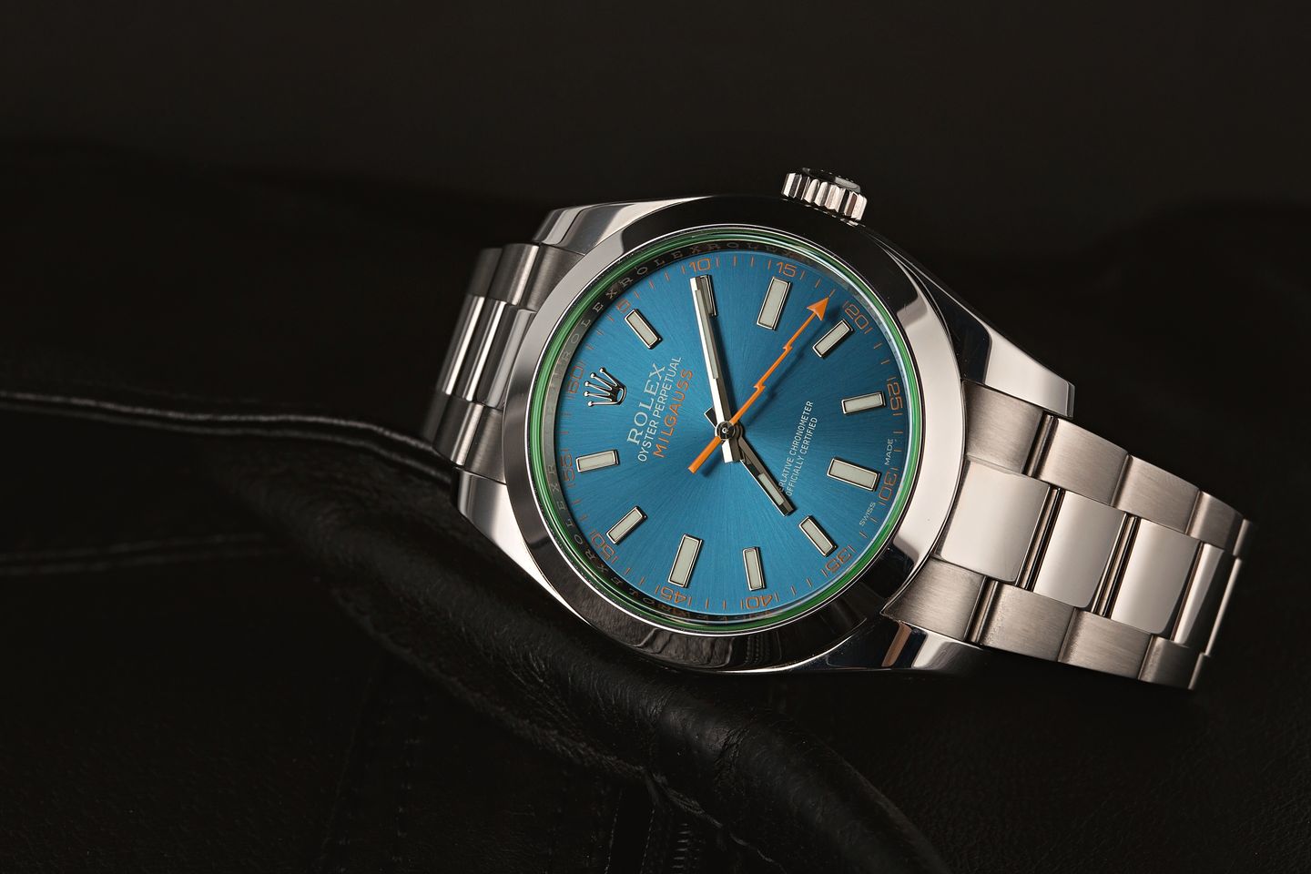 Most Durable Rolex Watches for Men Milgauss Green Sapphire Z-Blue Dial 116400GV