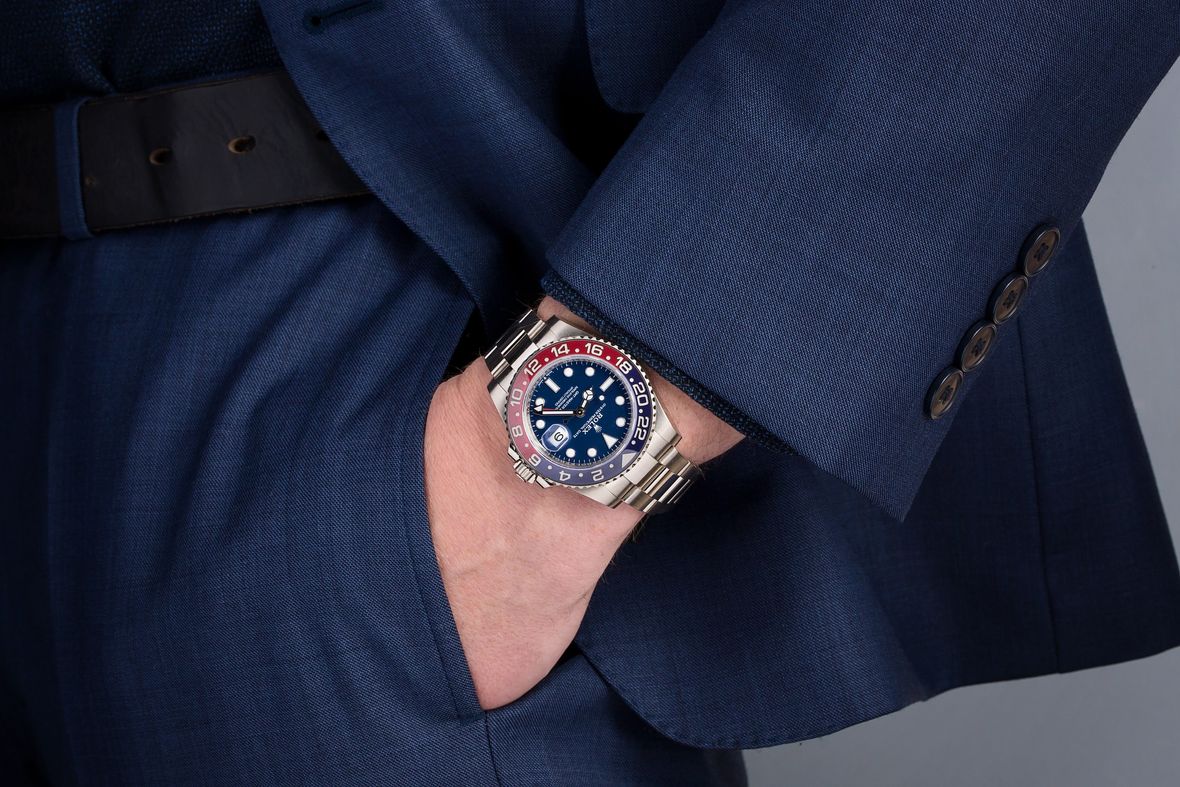 History of Rolex Watches White Gold GMT-Master II Pepsi Blue Dial