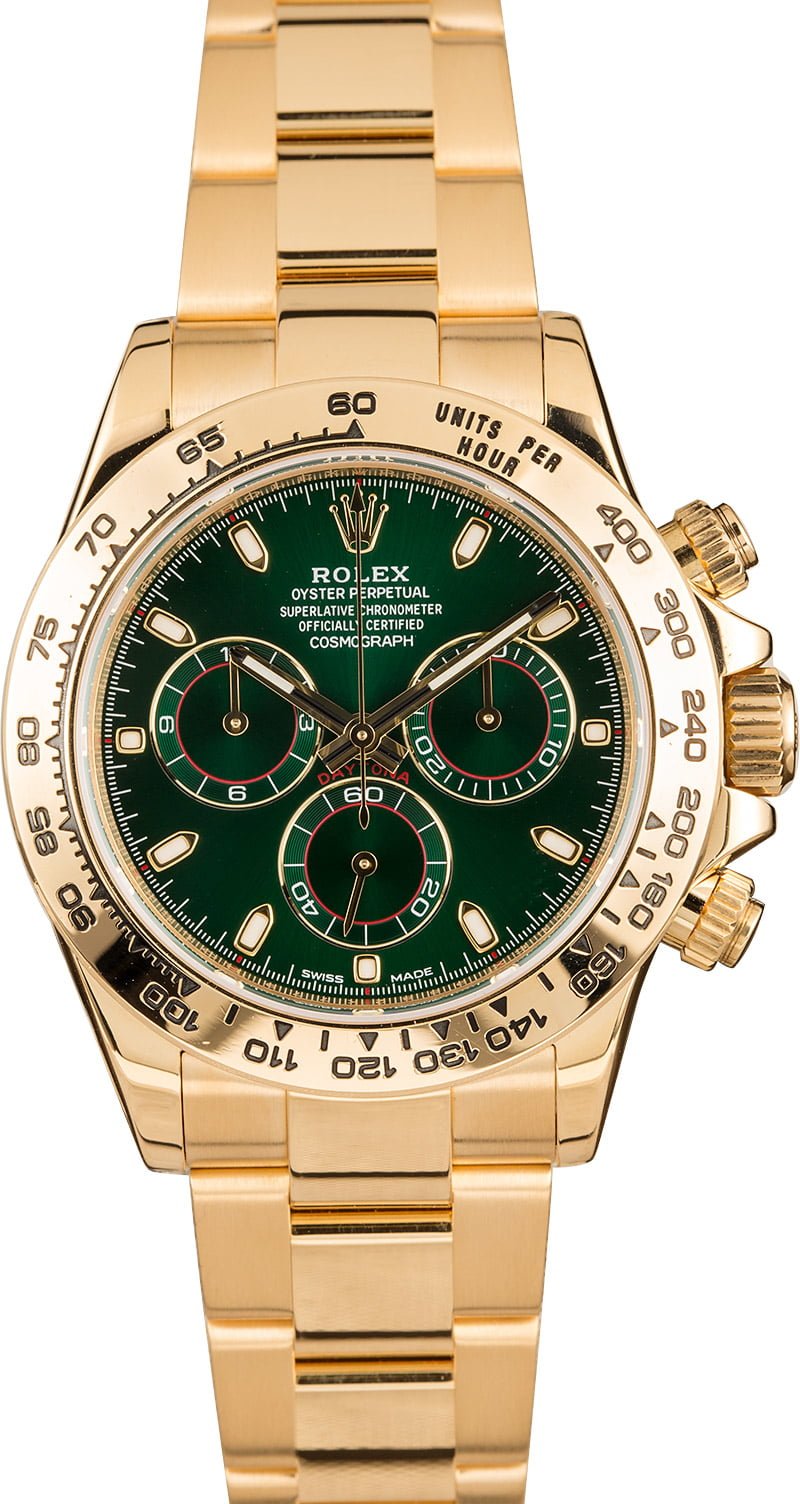 The Most Collectible Rolex Daytona Watches 116508 Gold Green Dial