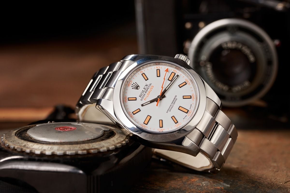 rolex milgauss white dial for sale