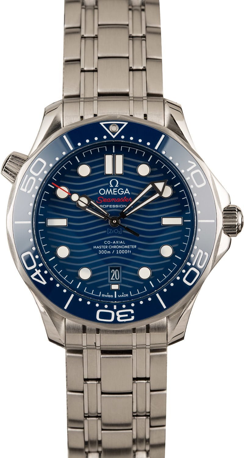 007 James Bond Omega Seamaster Diver 300M Blue Ceramic Wave Dial