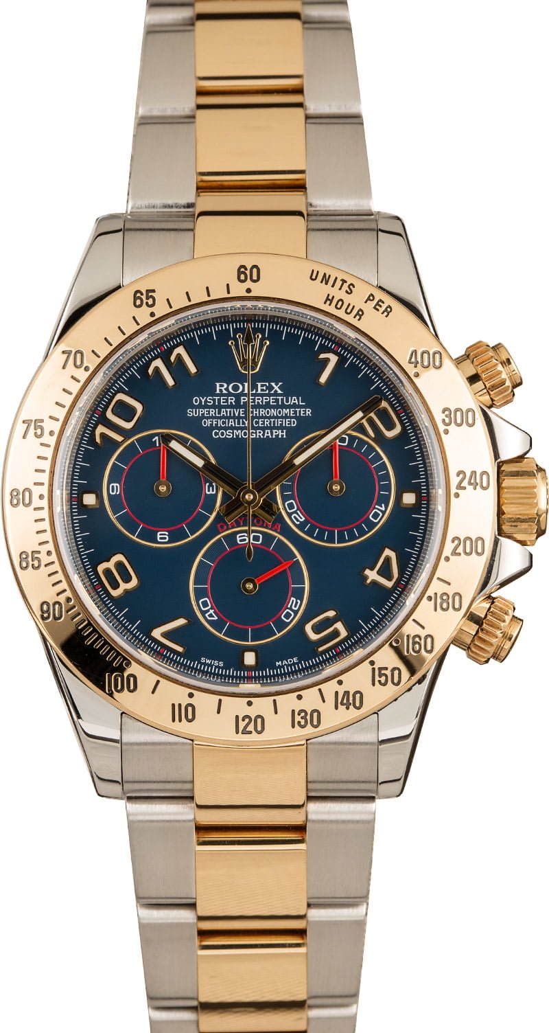 Rolex Professional Watches to Wear on Easter Daytona Blue Dial Steel and Gold 116523